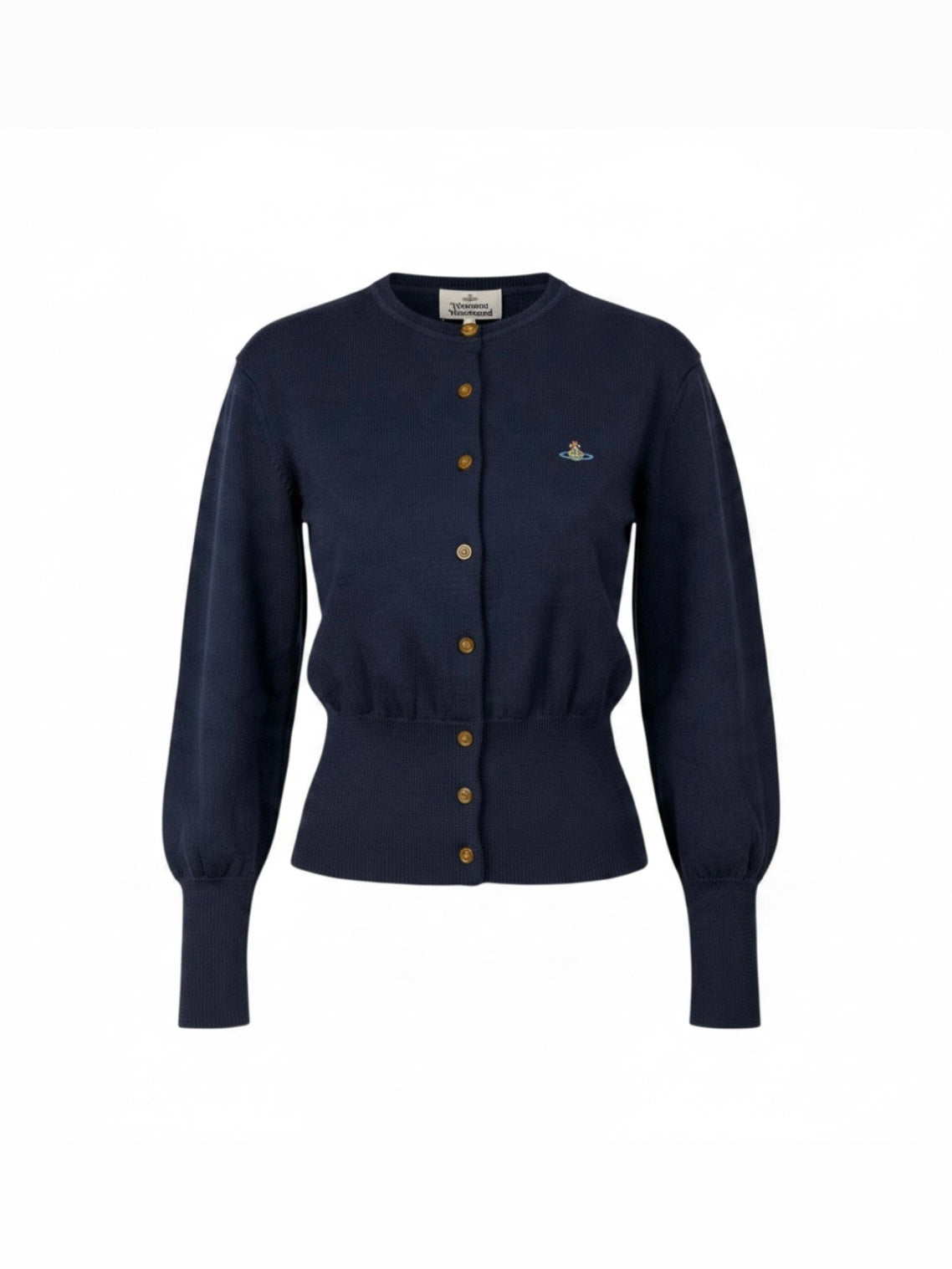Vivienne Westwood Navy Bea Cardigan Cropped Jumper Women's M