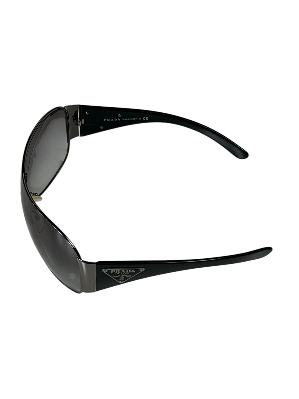 Prada Shield Mask Sunglasses Wrap With Icon Triangle Logo SPR 57L.