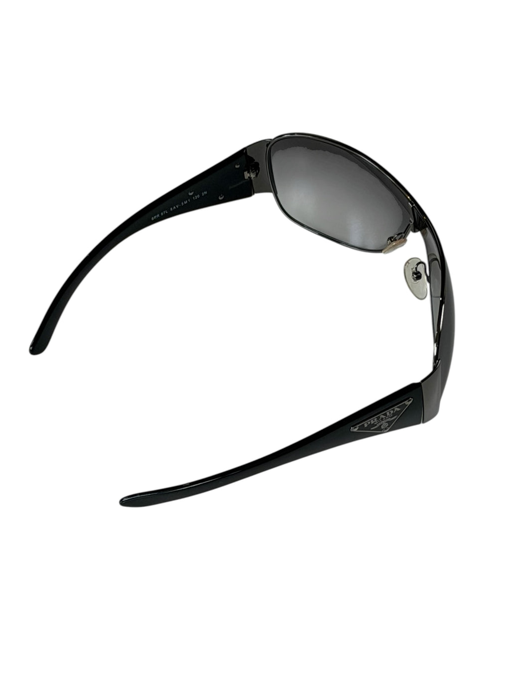 Prada Shield Mask Sunglasses Wrap With Icon Triangle Logo SPR 57L.