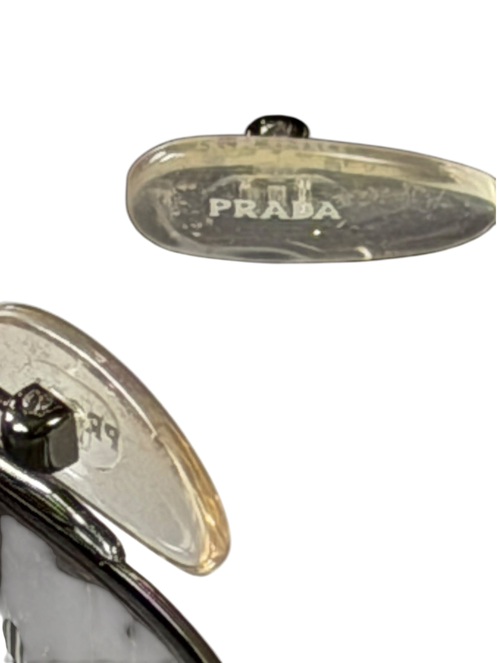 Prada Shield Mask Sunglasses Wrap With Icon Triangle Logo SPR 57L.