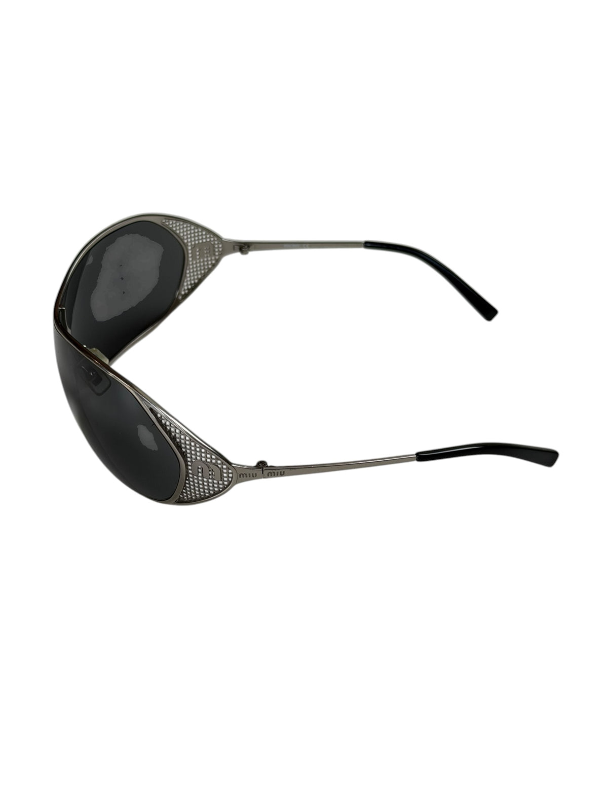 Miu Miu Vintage Metal Sunglasses Wrap Curved Frames Iconic Vintage