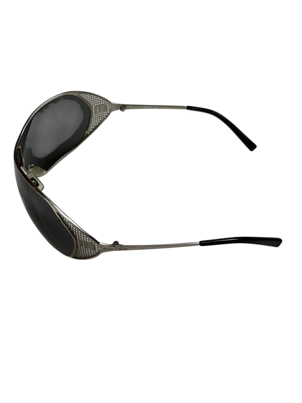 Miu Miu Vintage Metal Sunglasses Wrap Curved Frames Iconic Vintage