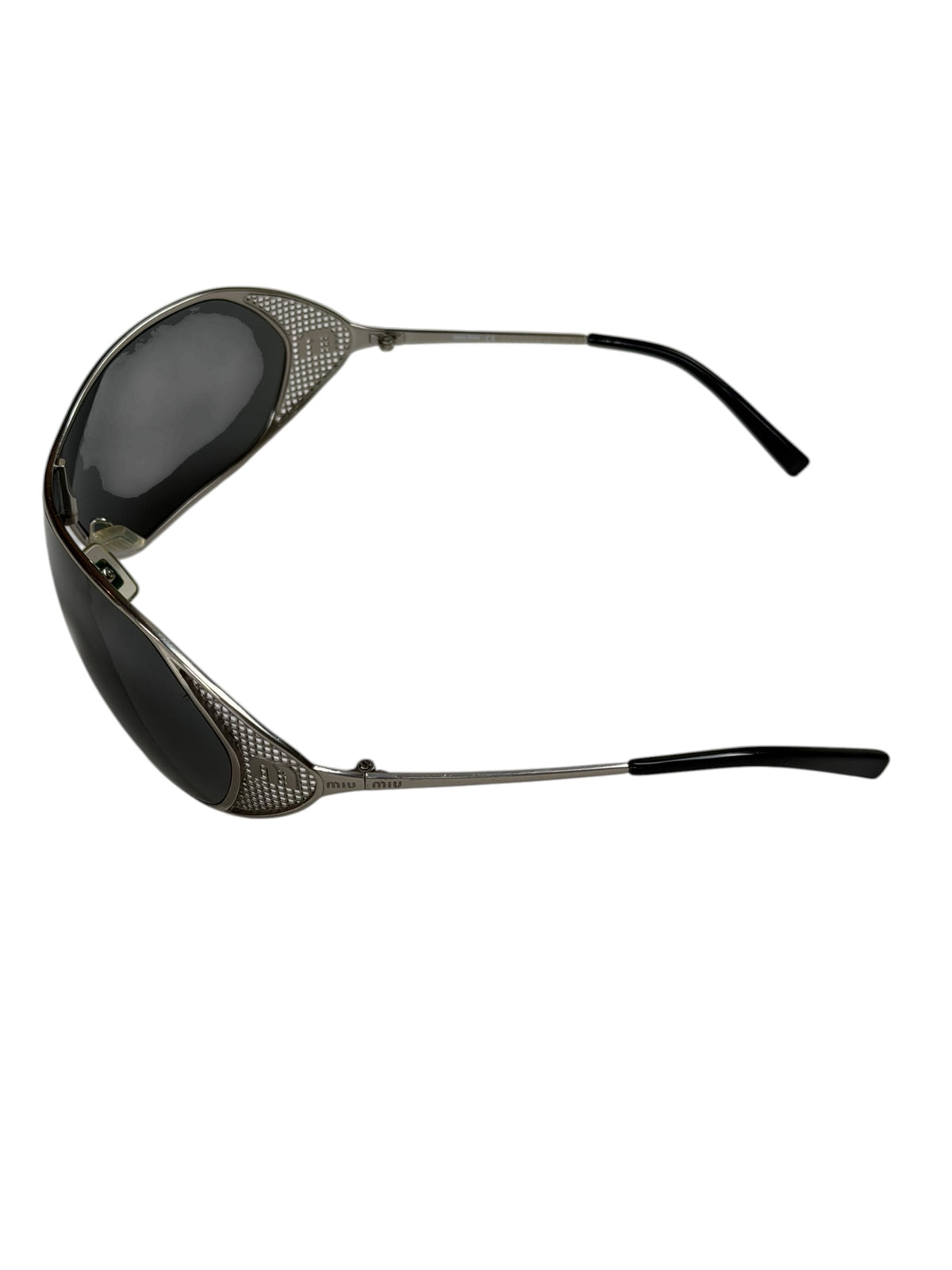 Miu Miu Vintage Metal Sunglasses Wrap Curved Frames Iconic Vintage