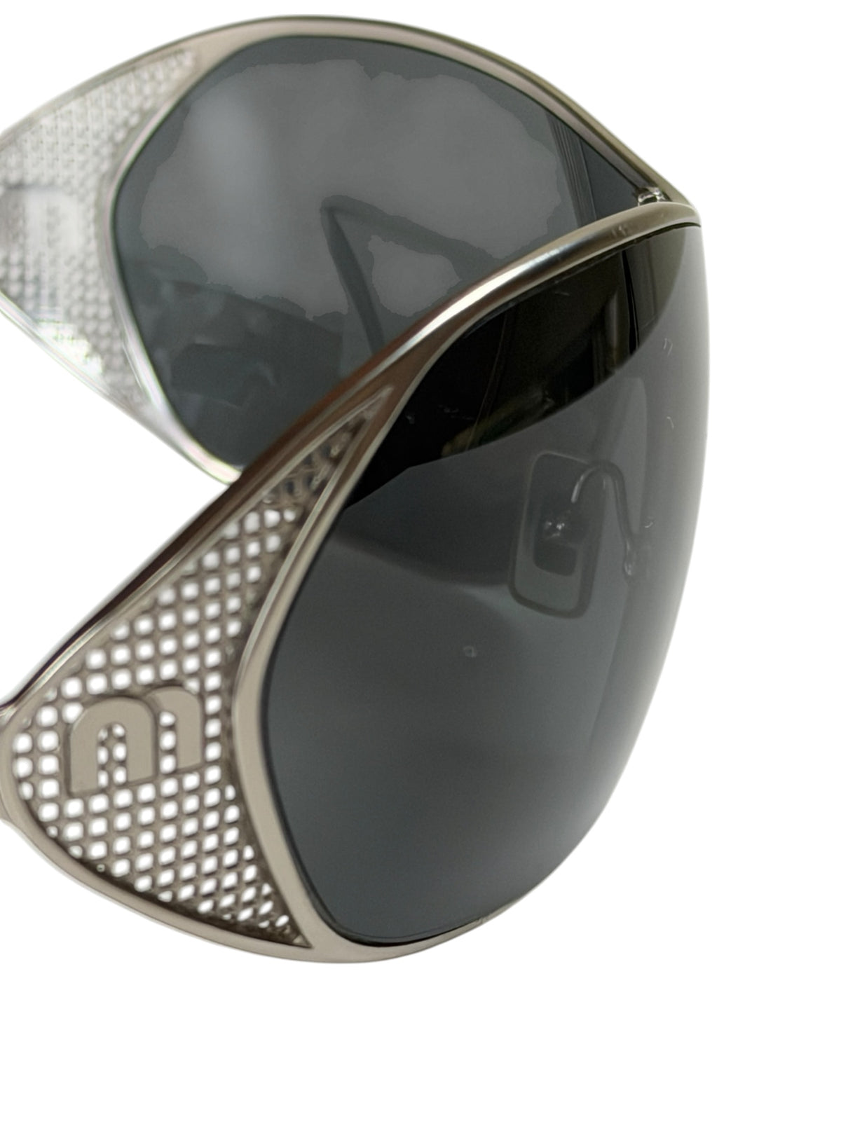 Miu Miu Vintage Metal Sunglasses Wrap Curved Frames Iconic Vintage