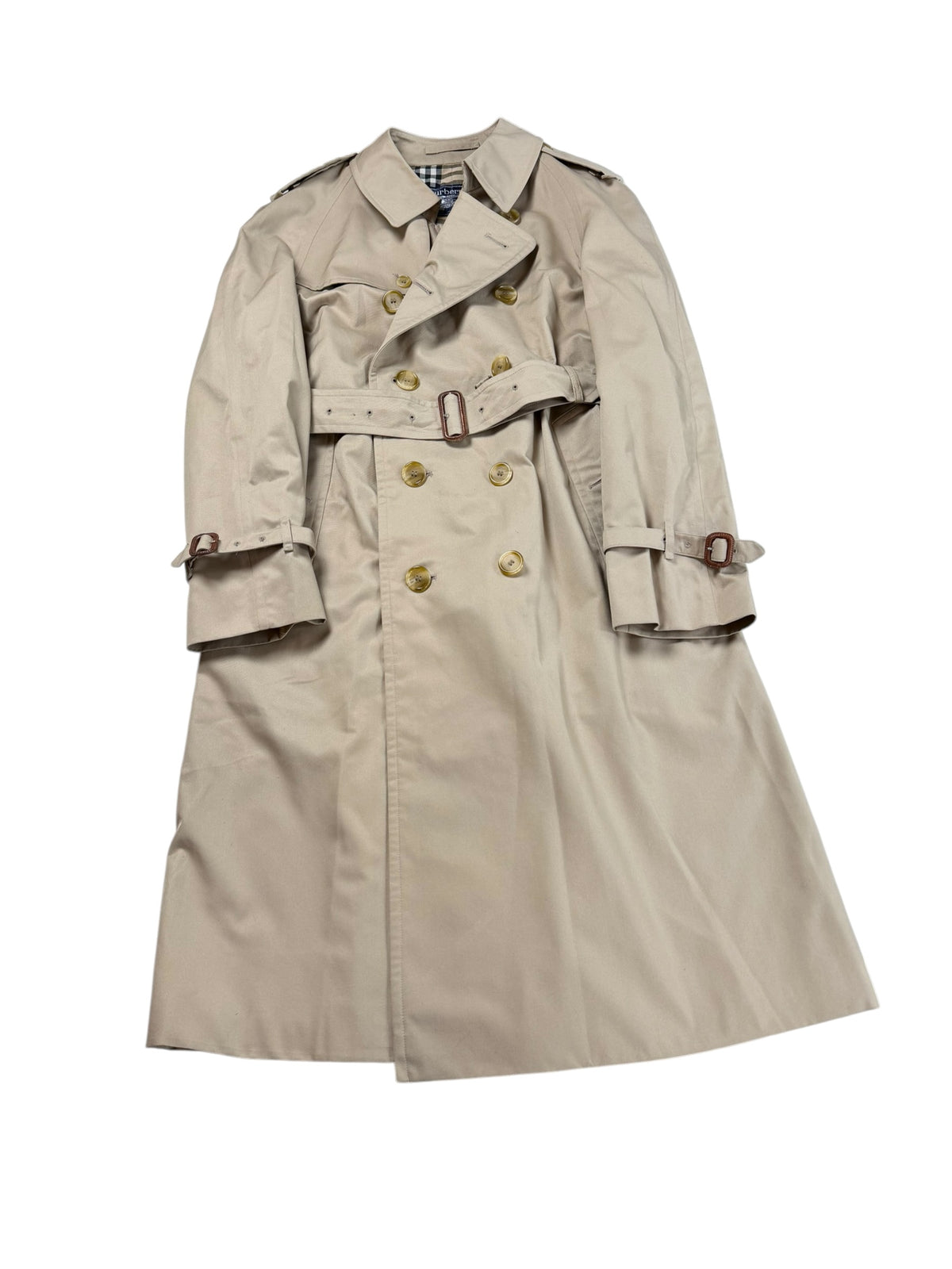 Burberry Made In England Trench Coat Jacket Size 54 Men’s XL (1991)