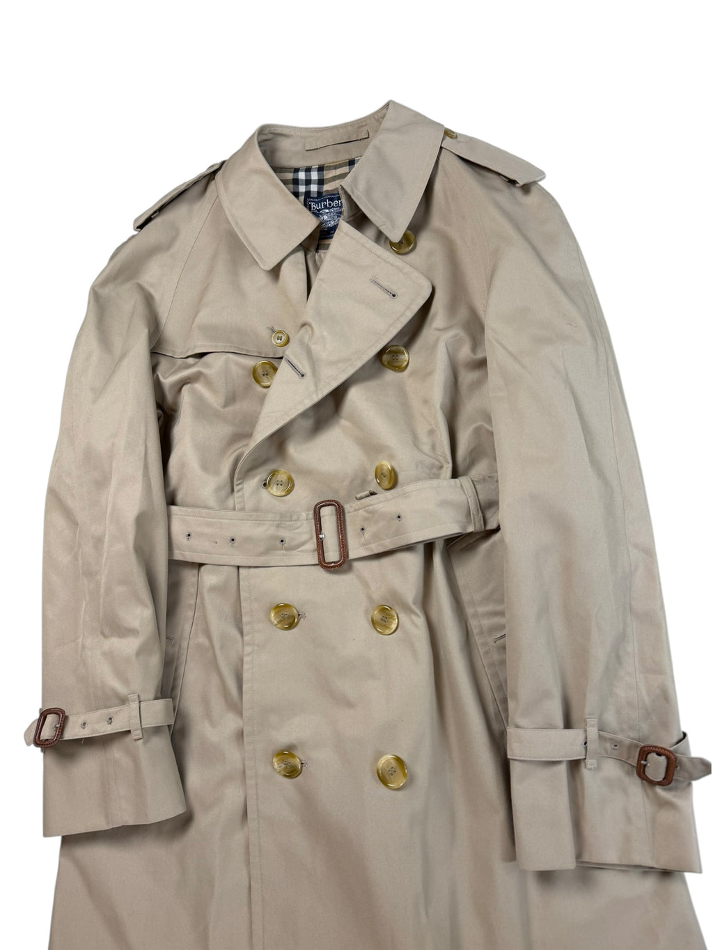 Burberry Made In England Vintage Trench Coat Jacket Size 54 Men’s XL