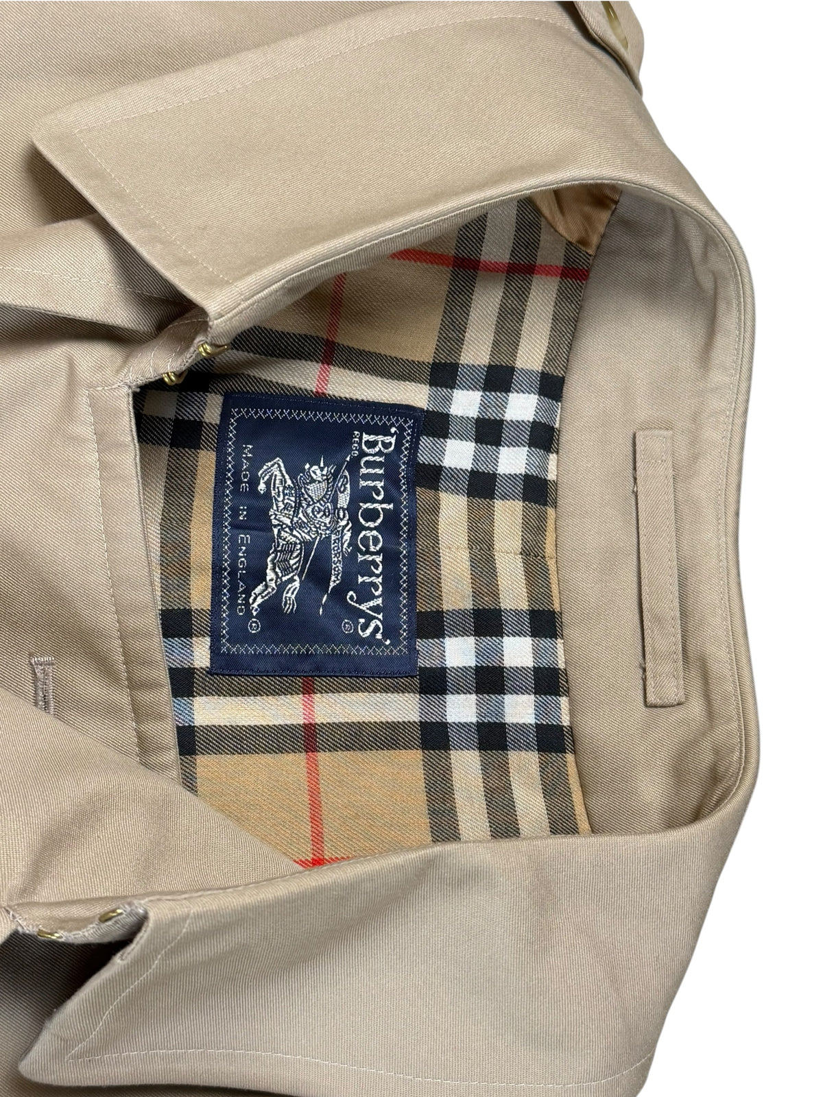 Burberry Made In England Vintage Trench Coat Jacket Size 54 Men’s XL