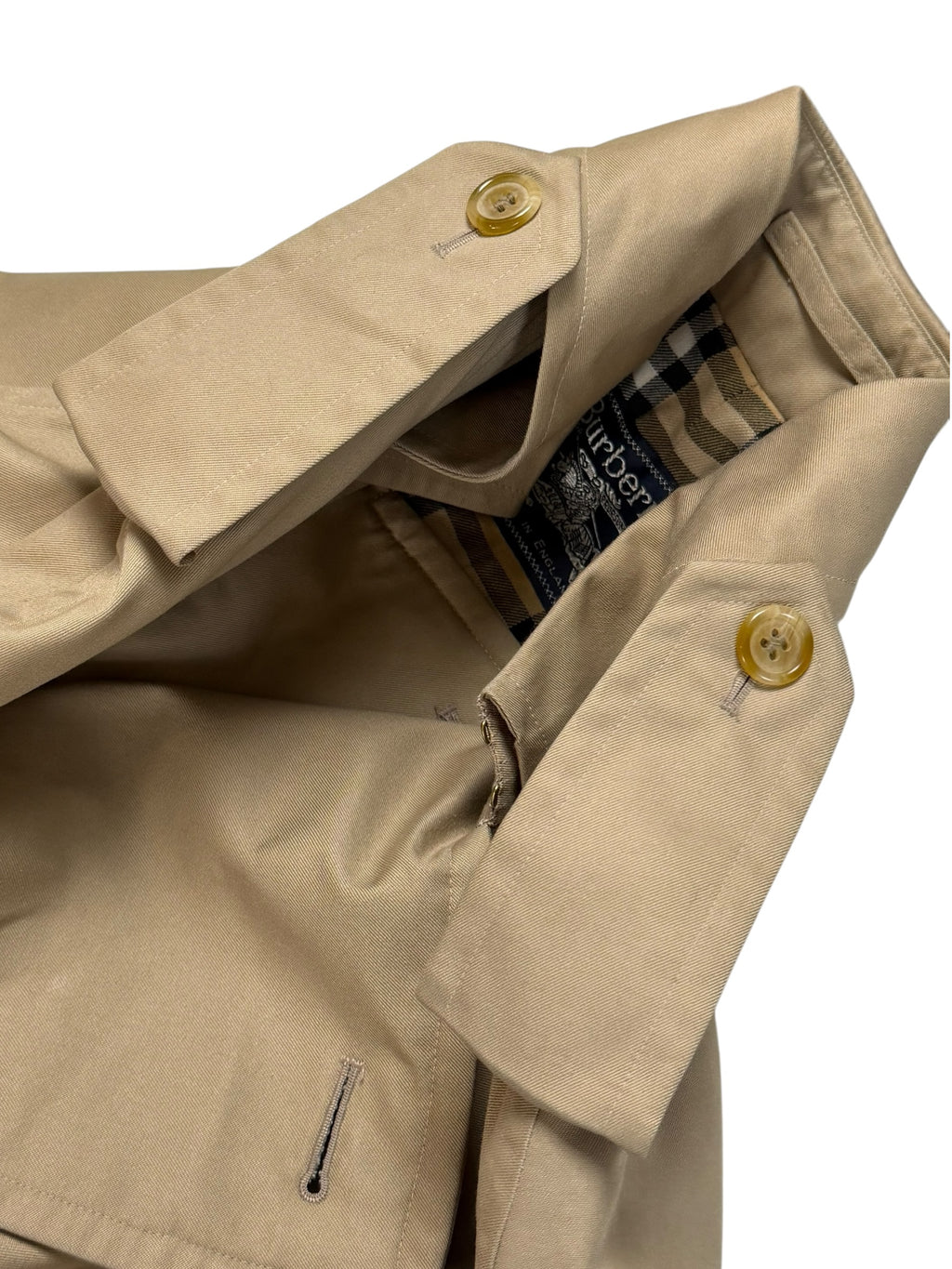 Burberry Made In England Vintage Trench Coat Jacket Size 54 Men’s XL