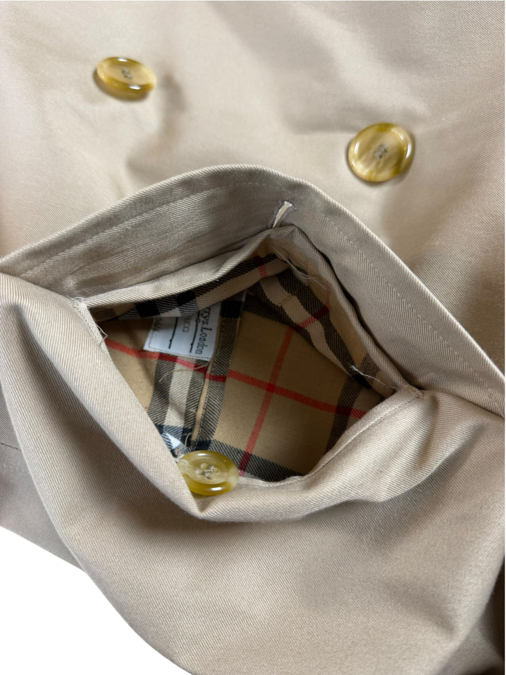 Burberry Made In England Vintage Trench Coat Jacket Size 54 Men’s XL