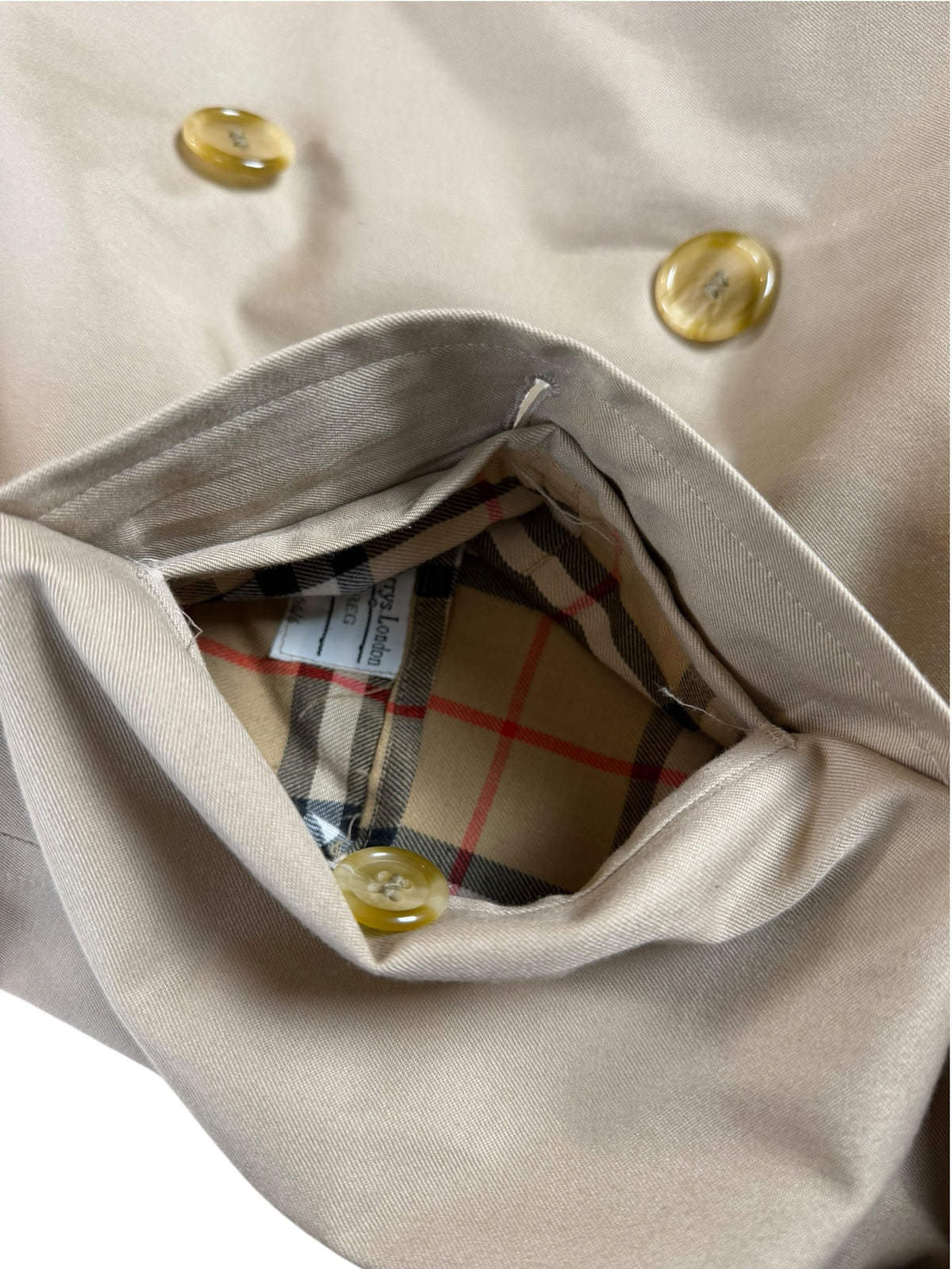 Burberry Made In England Vintage Trench Coat Jacket Size 54 Men’s XL