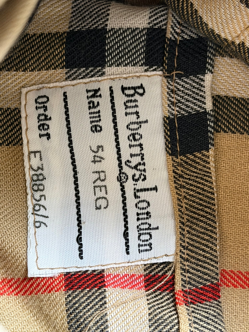 Burberry Made In England Vintage Trench Coat Jacket Size 54 Men’s XL