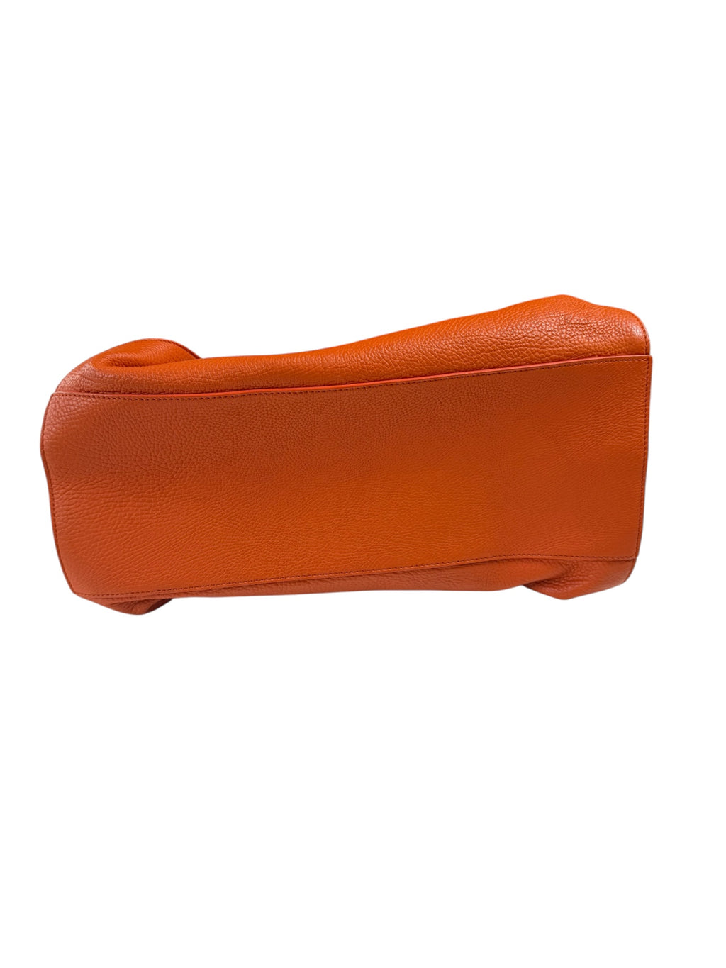 Balenciaga Grained Calfskin Tube Lock Handbag Bag In Orange