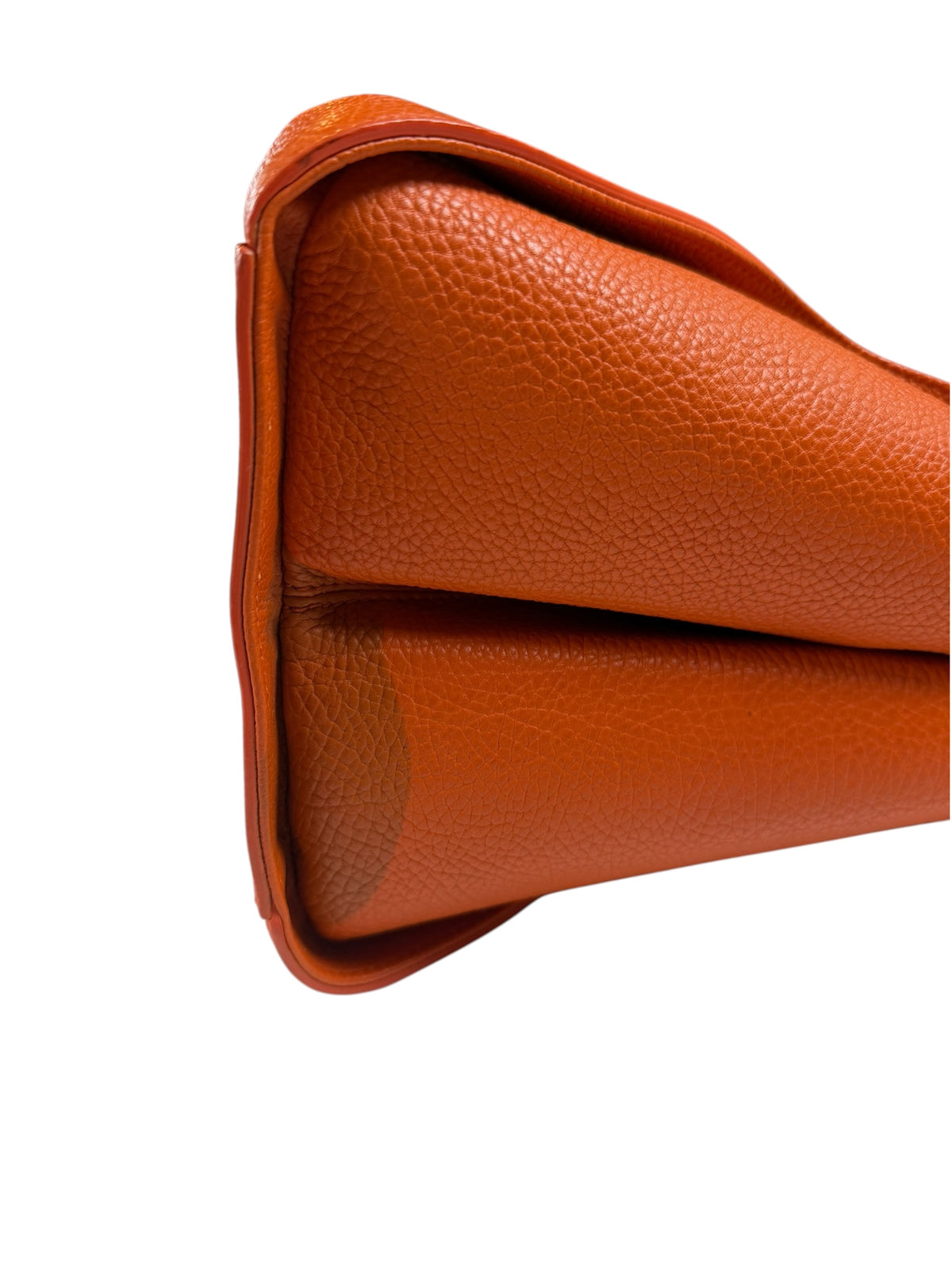 Balenciaga Grained Calfskin Tube Lock Handbag Bag In Orange