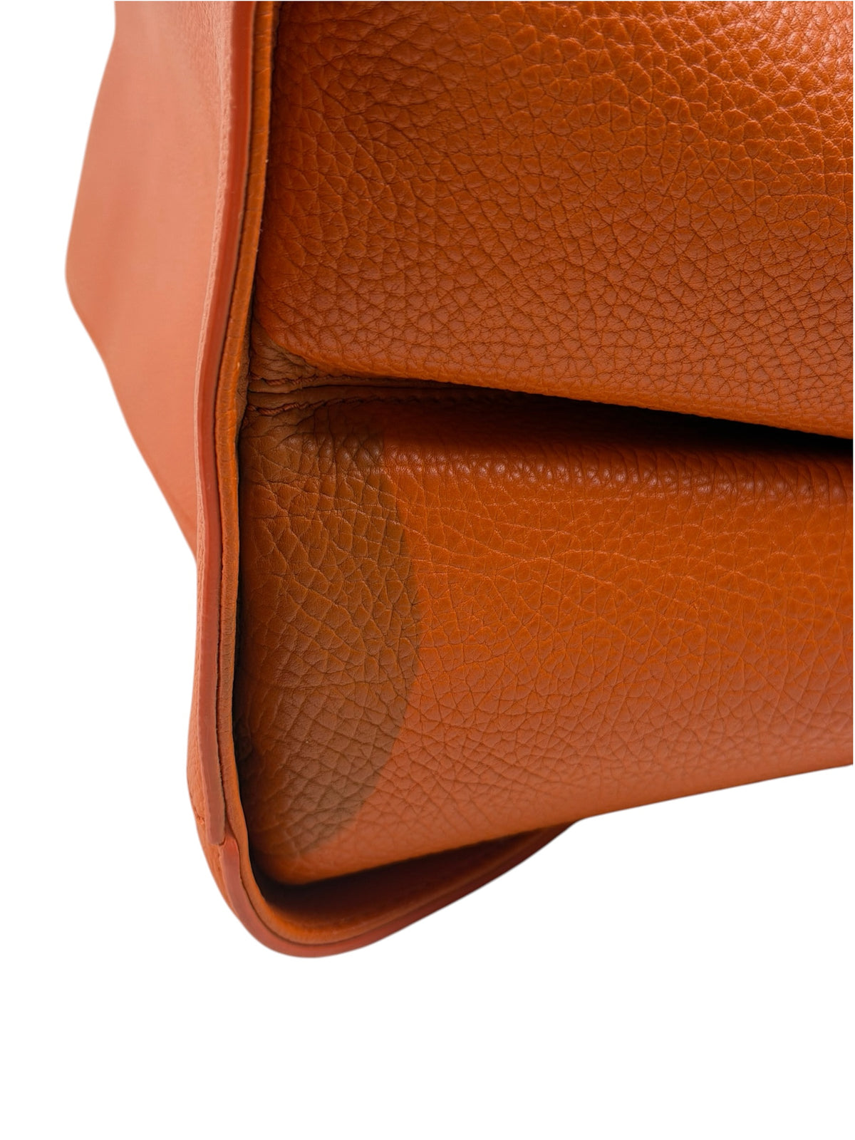 Balenciaga Grained Calfskin Tube Lock Handbag Bag In Orange