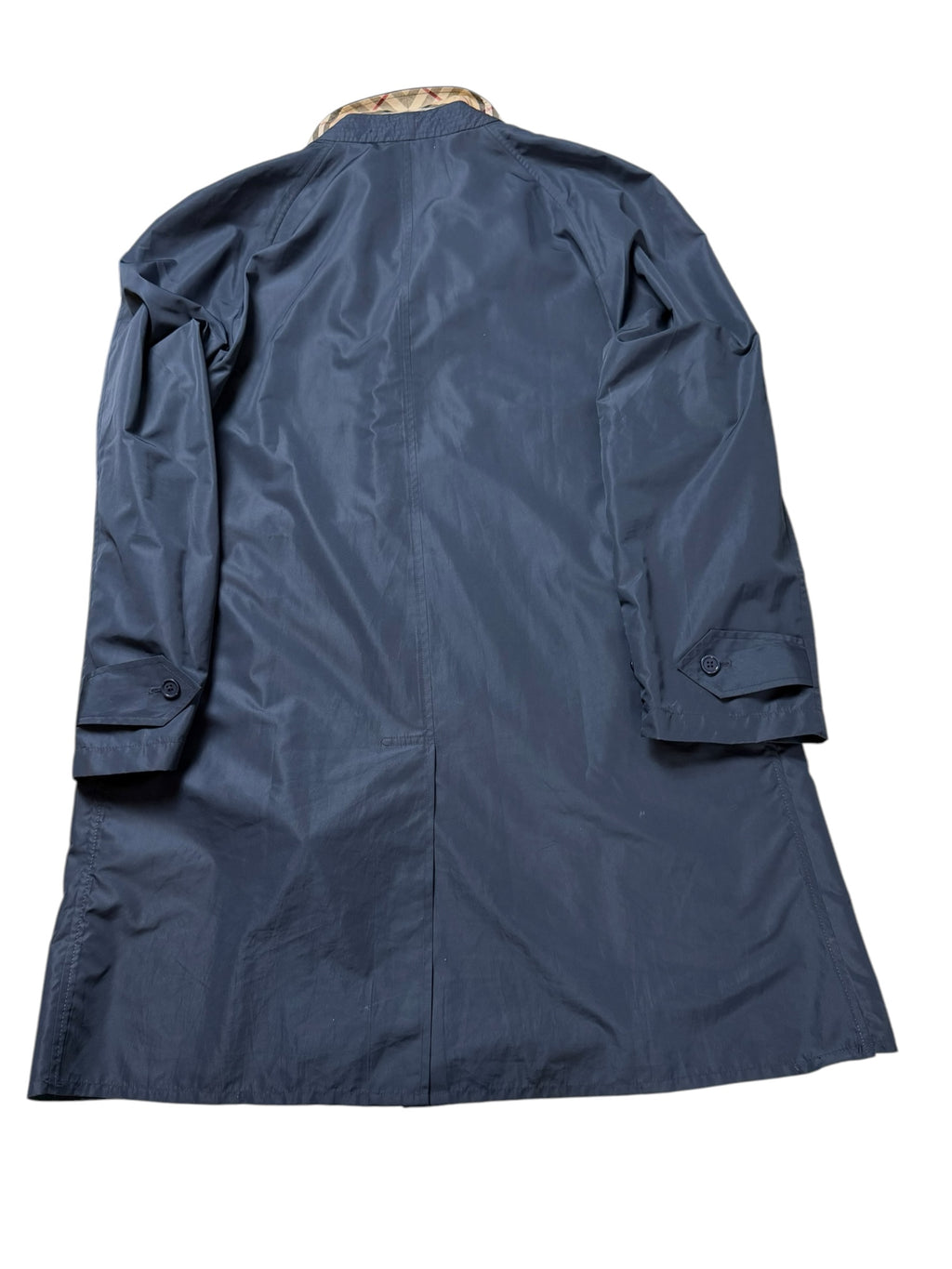 Burberry Water Resistant Packable Jacket Men’s L Tg. 52 Navy With Collar Check