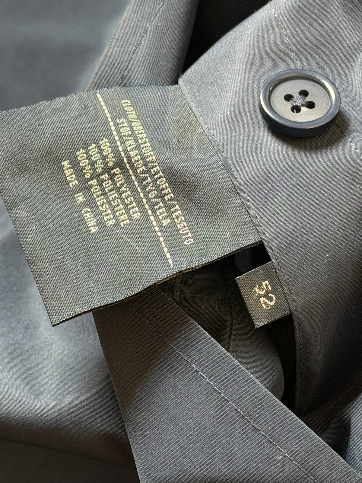 Burberry Water Resistant Packable Jacket Men’s L Tg. 52 Navy With Collar Check