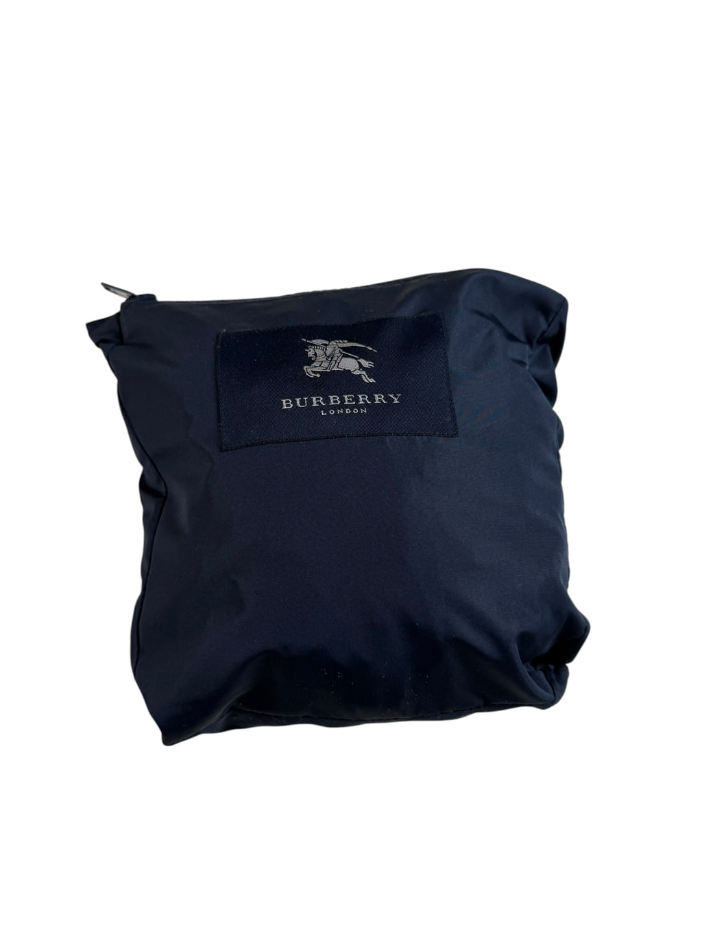 Burberry Water Resistant Packable Jacket Men’s L Tg. 52 Navy With Collar Check