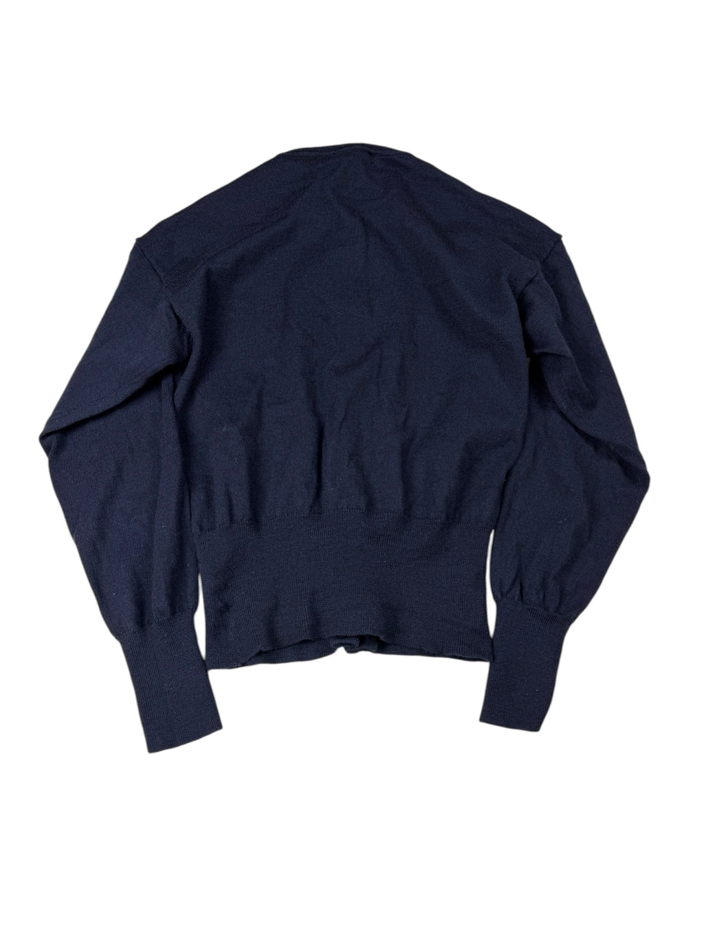 Vivienne Westwood Navy Bea Cardigan Cropped Jumper Women's M