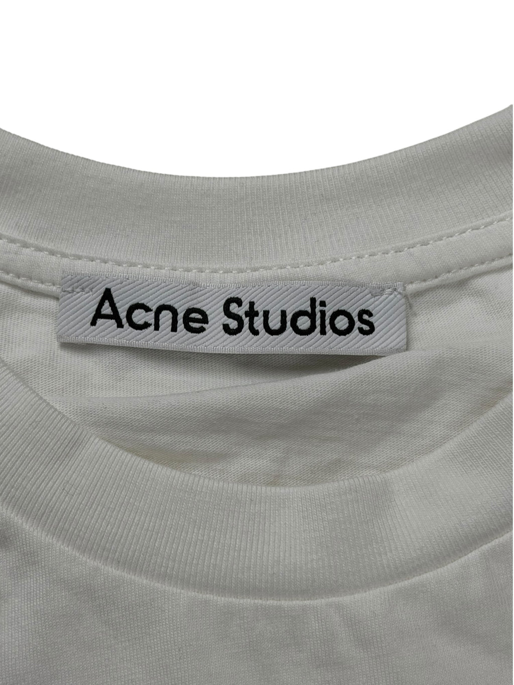 Acne Studios Printed T-Shirt Exford Face teddy Bear Mens M Optic White