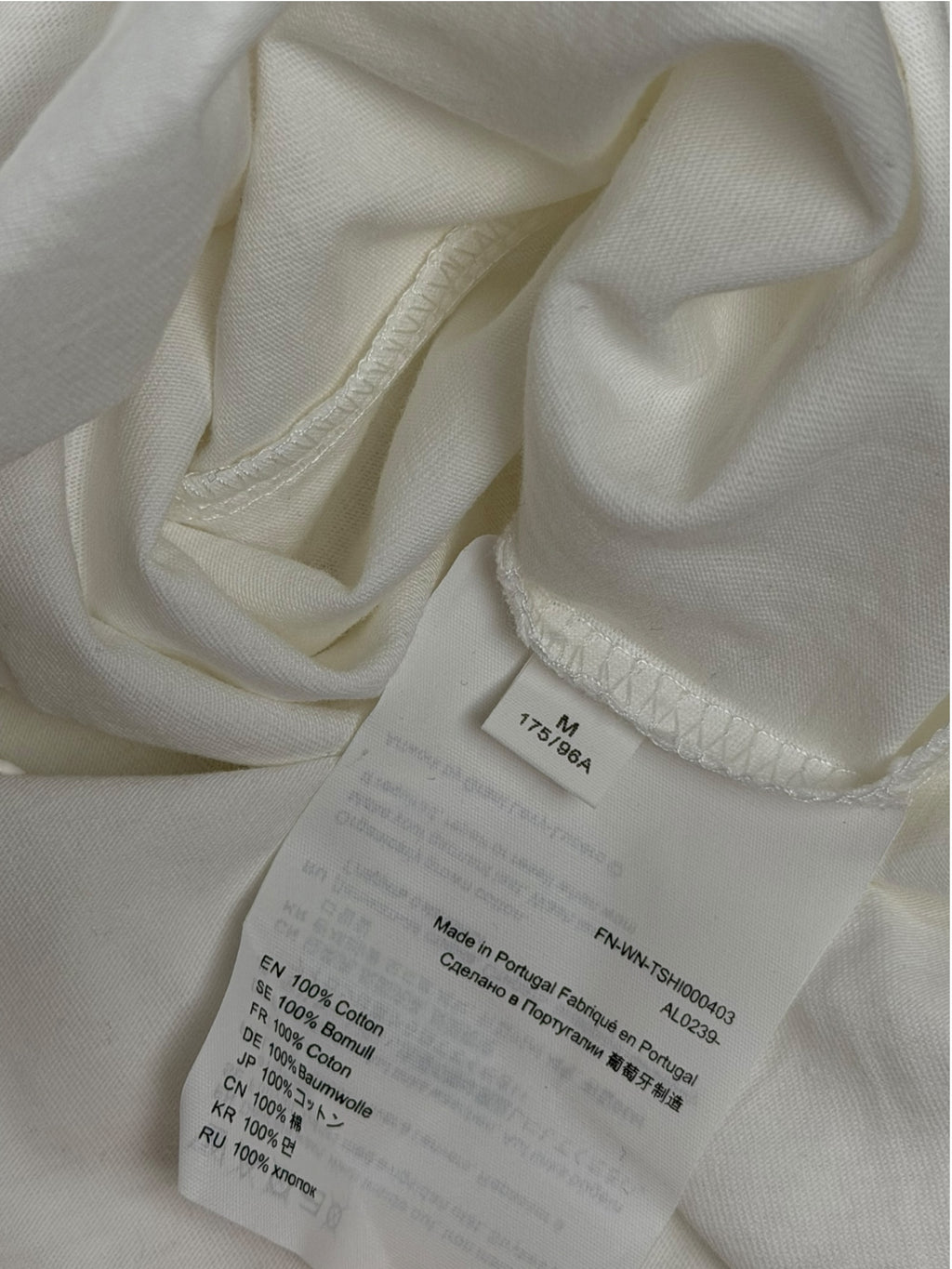 Acne Studios Printed T-Shirt Exford Face teddy Bear Mens M Optic White