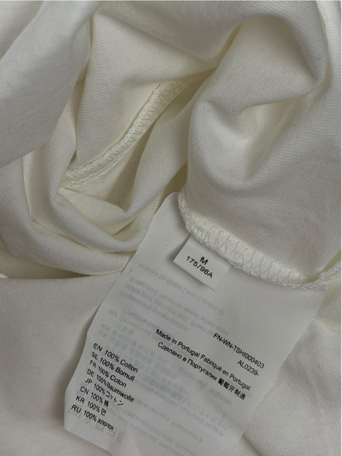 Acne Studios Printed T-Shirt Exford Face teddy Bear Mens M Optic White