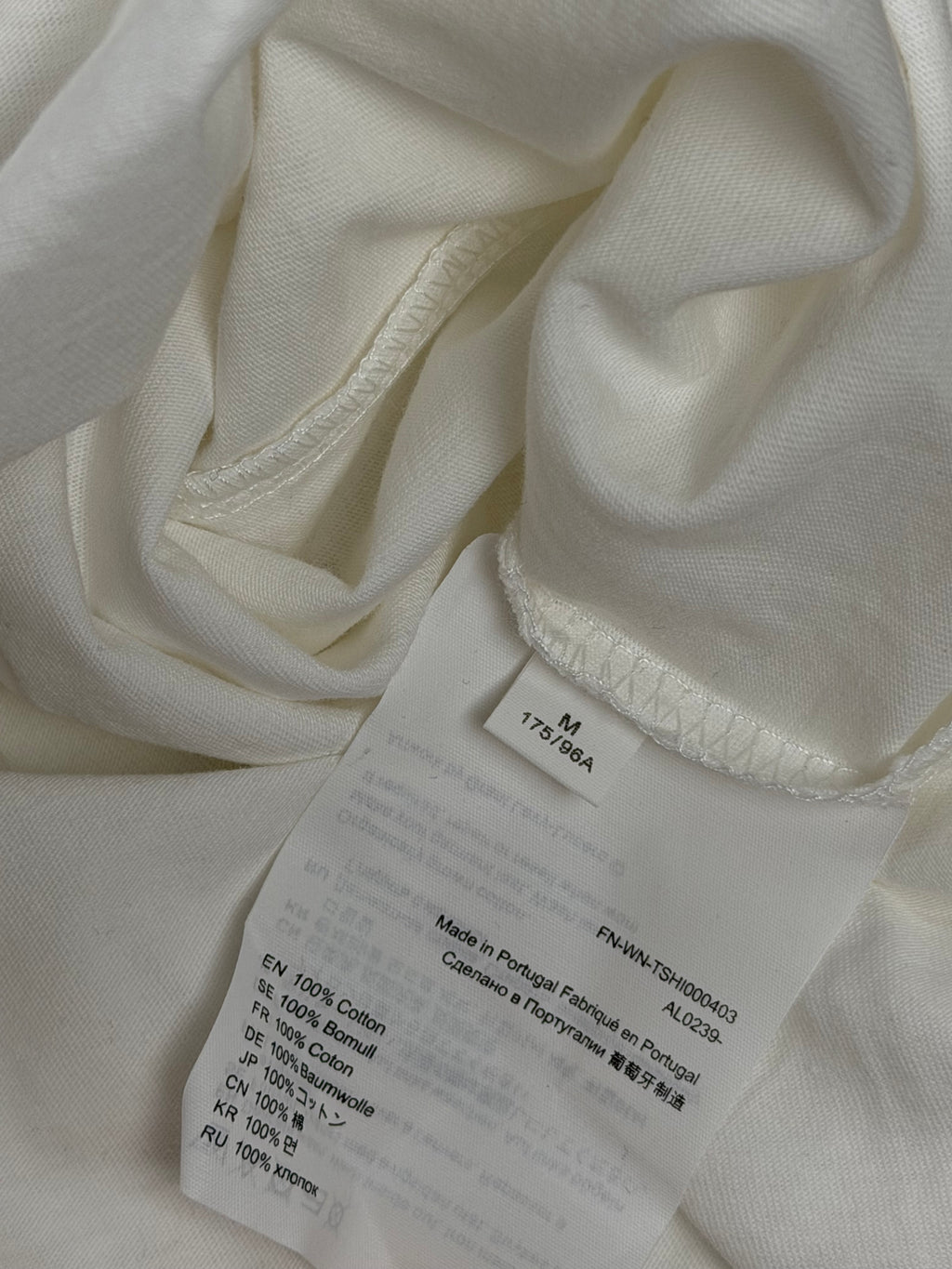 Acne Studios Printed T-Shirt Exford Face teddy Bear Mens M Optic White