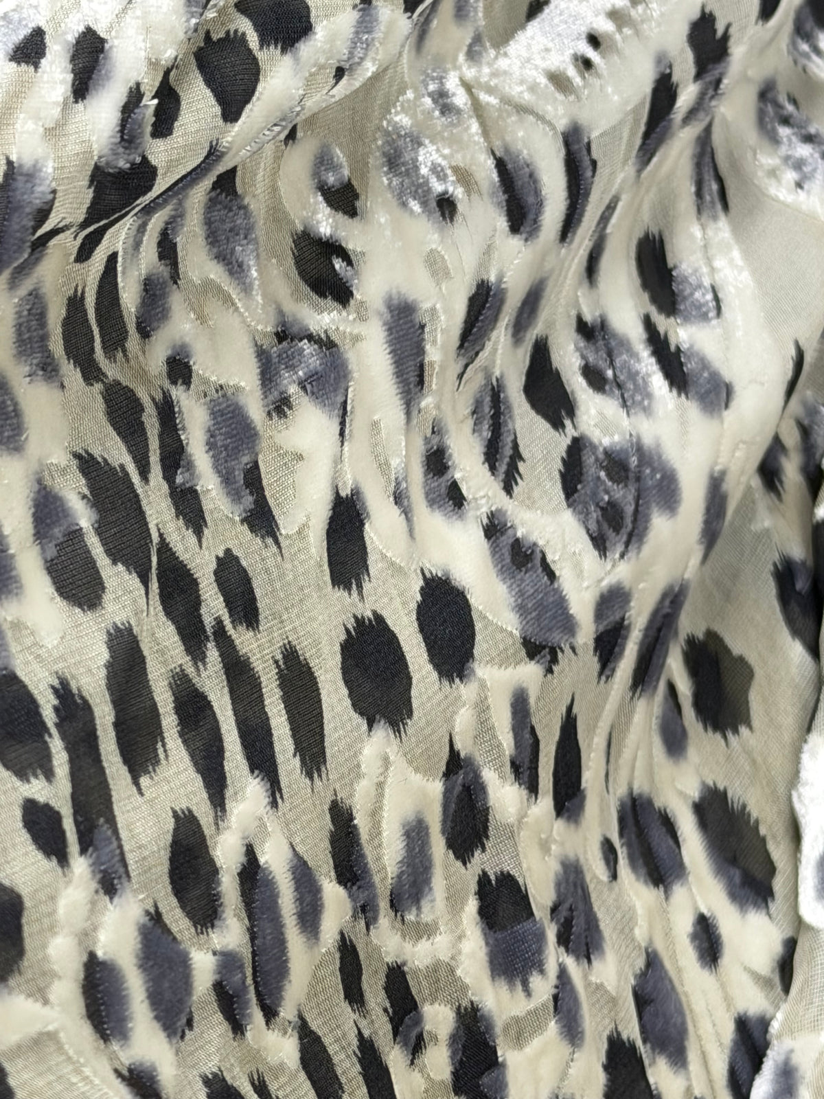 Roberto Cavalli Silk Viscous Leopard Print Chiffon Blouse Top Cape Collar Tg 46