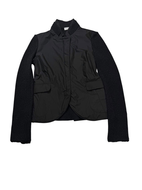 Brunello Cucinelli Hybrid Jacket Cashmere Nylon Black & Grey Women's M IT42