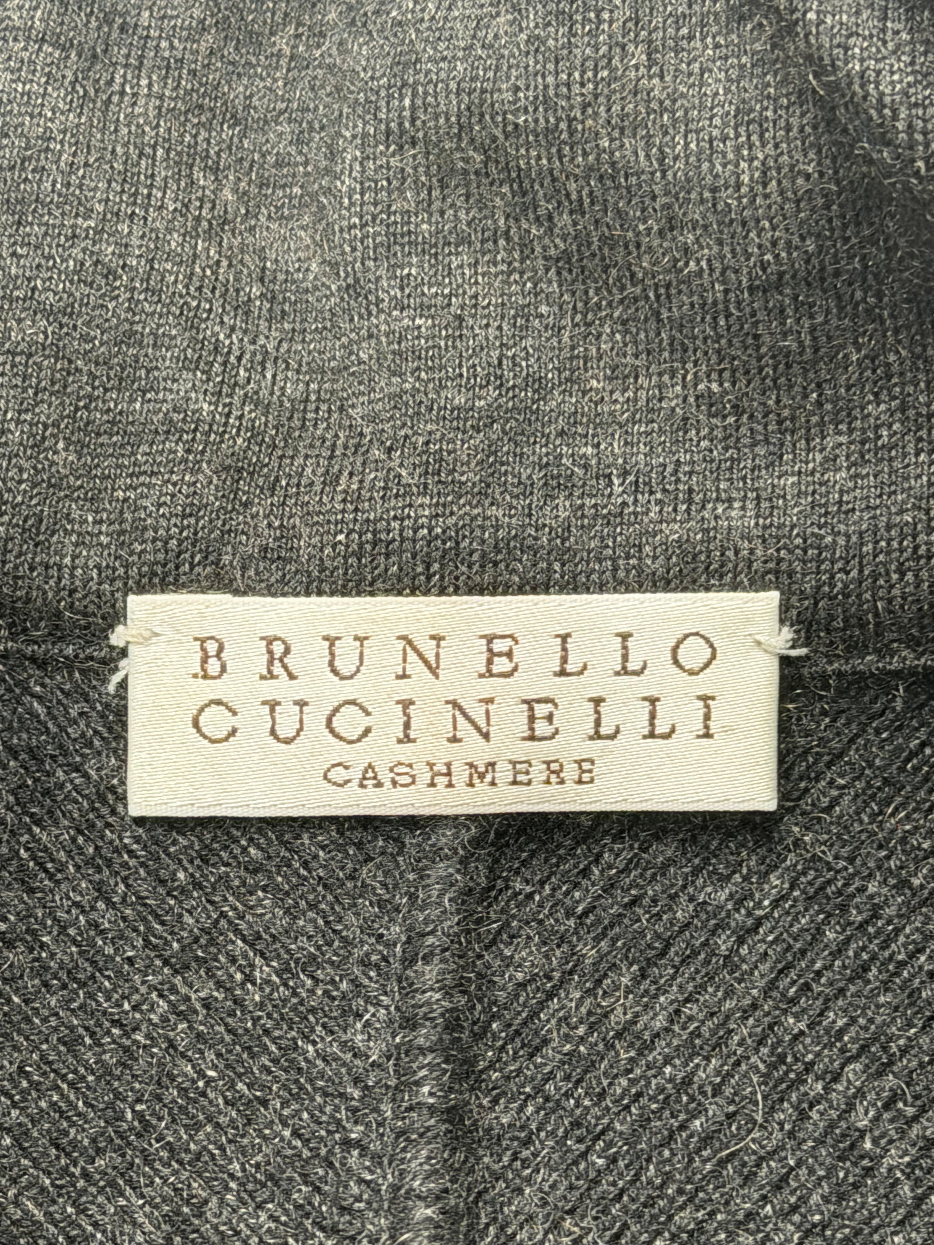 Brunello Cucinelli Hybrid Jacket Cashmere Nylon Black & Grey Women's M IT42