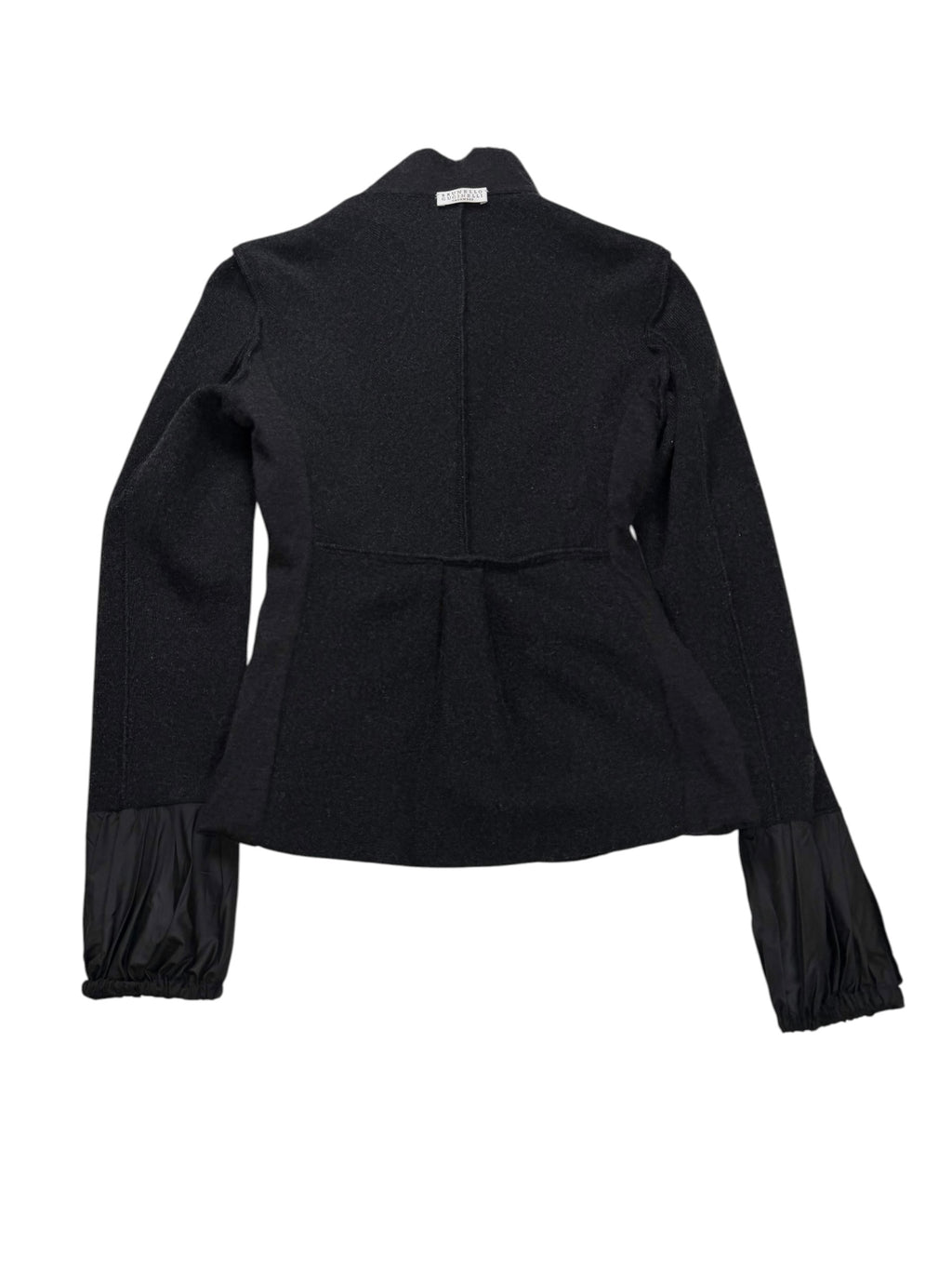 Brunello Cucinelli Hybrid Jacket Cashmere Nylon Black & Grey Women's M IT42