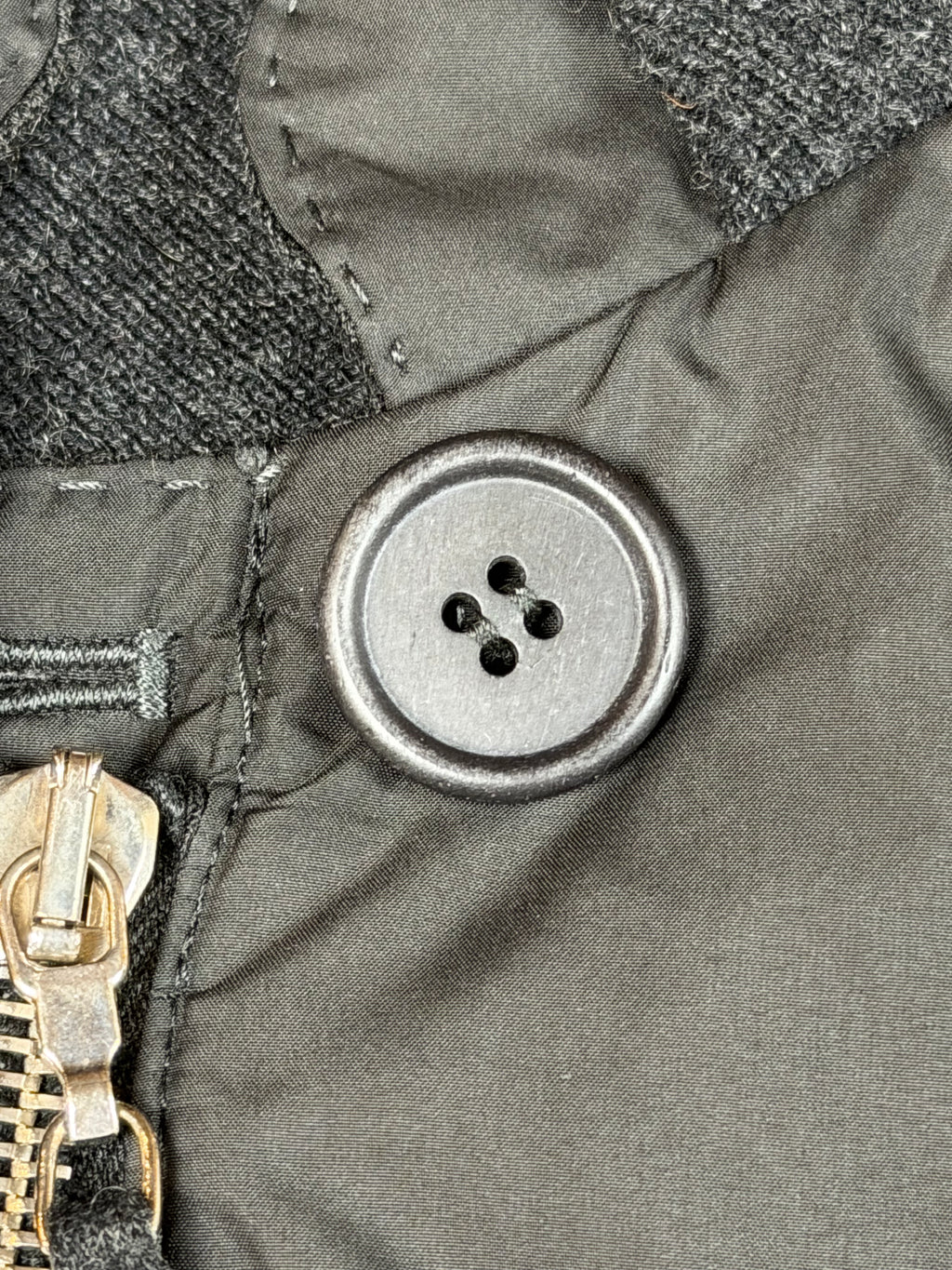 Brunello Cucinelli Hybrid Jacket Cashmere Nylon Black & Grey Women's M IT42