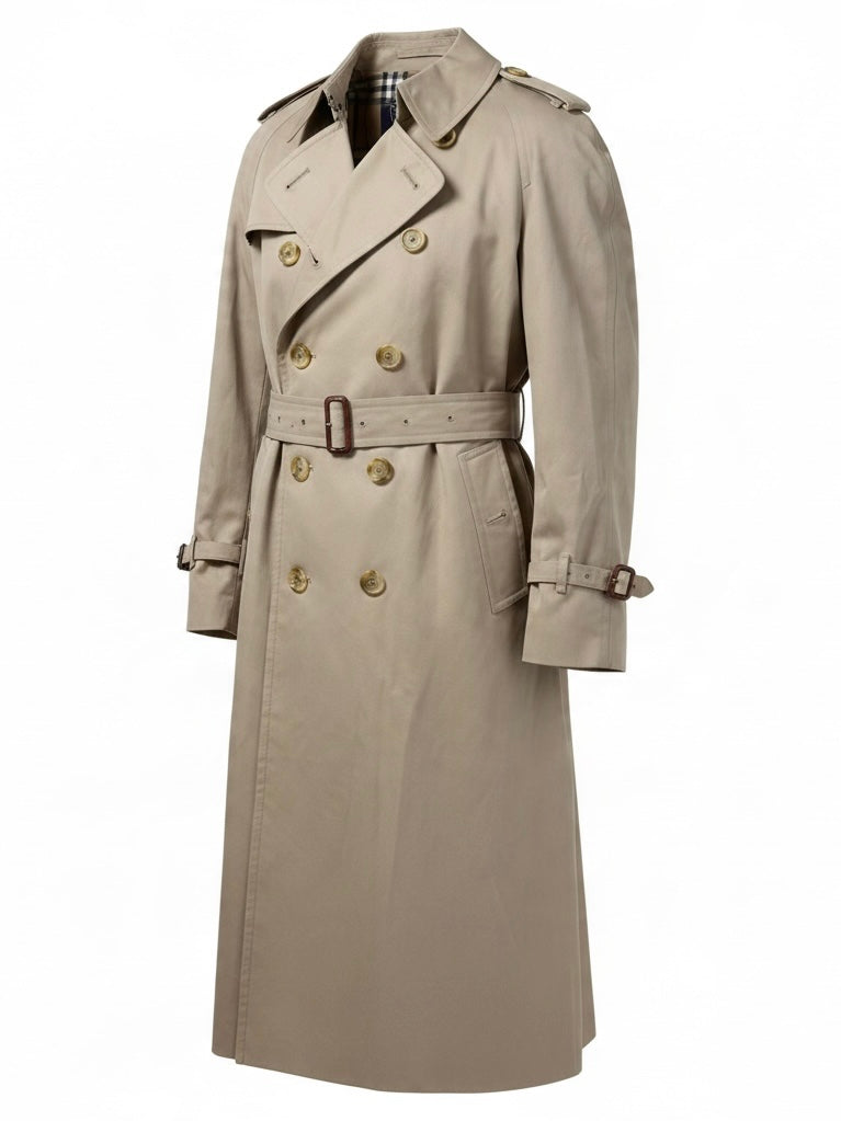 Burberry Made In England Trench Coat Jacket Size 54 Men’s XL (1991)